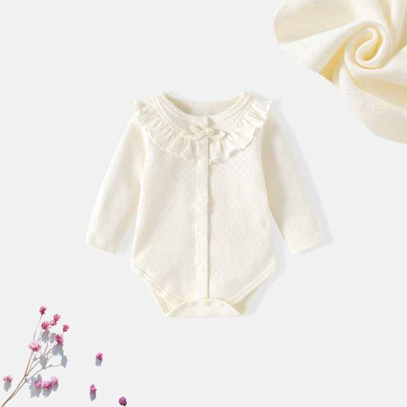 Baby Romper Sweet Jacquard Pure Cotton Crawling Suit Princess-style Clothing