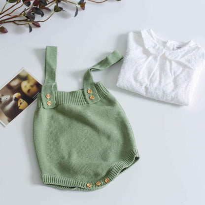 Baby Clothing Cotton And Wool String Halter Onesie