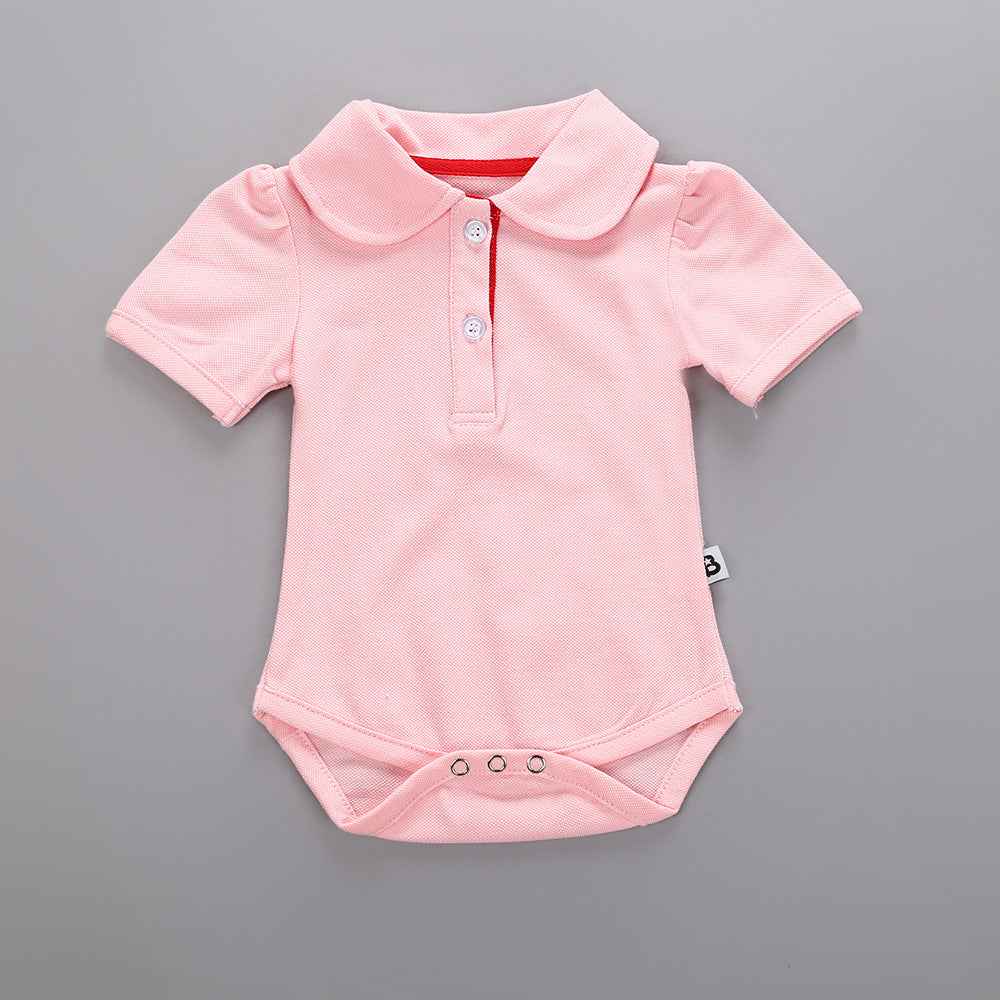 POLO Lapel Short Sleeve Triangle Baby Clothing