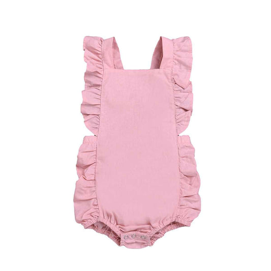 Children's Clothing Solid Color One Piece Triangle Romper