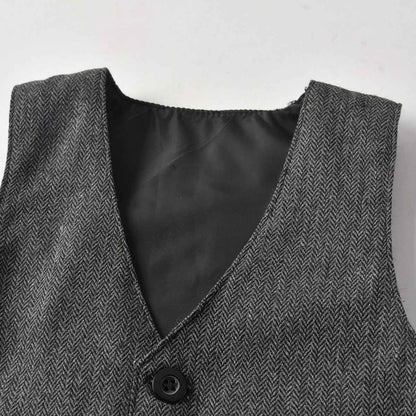 Spring And Autumn Children'S Clothing Infant And Young Children'S British Waistcoat One-Piece Climbing Gentleman'S Hat One-Year-Old Clothes Newborn Gentleman'S Suit