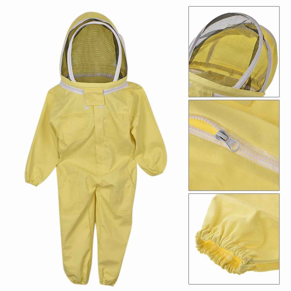 Yellow Cotton Children's One-piece Children's Bee-proof Clothing