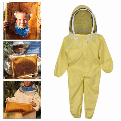 Yellow Cotton Children's One-piece Children's Bee-proof Clothing