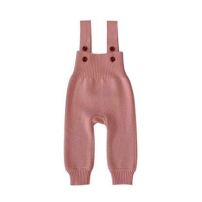 Ins Style Baby Autumn Clothing Knitted Bib Jumpsuit
