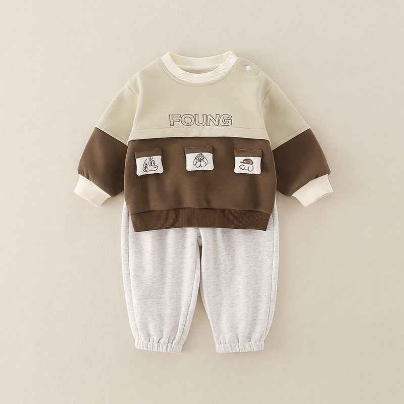 Pure Cotton Romper Set For Boys Cute Childrens Clothing Baby Boy Outfits