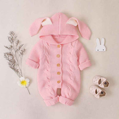 Baby knitted romper