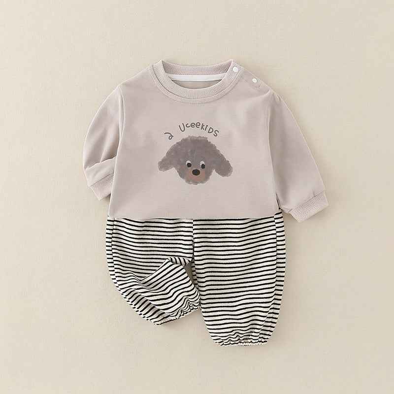 Pure Cotton Romper Set For Boys Cute Childrens Clothing Baby Boy Outfits