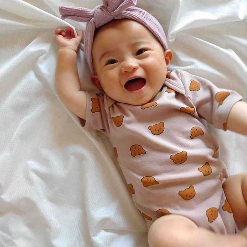 Children's Clothing Baby Onesies Summer Short-sleeved Fashion Printing Korean Home Leisure Climbing