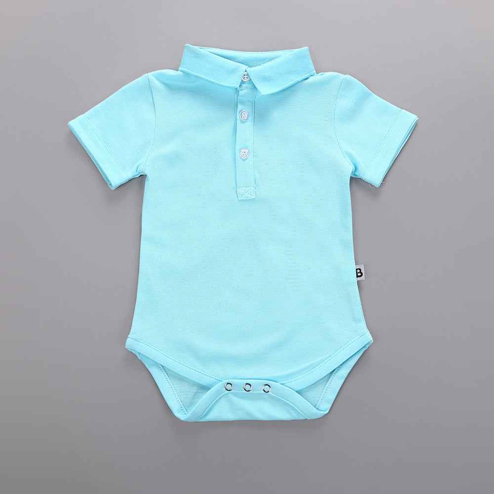 POLO Lapel Short Sleeve Triangle Baby Clothing