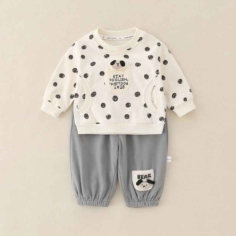 Pure Cotton Romper Set For Boys Cute Childrens Clothing Baby Boy Outfits