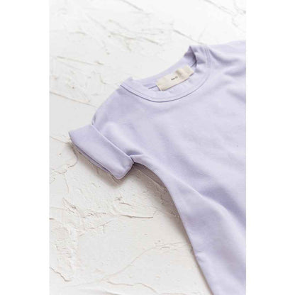 Solid Color Baby Shorts Romper Soft Short Sleeve Round Neck Summer Clothing