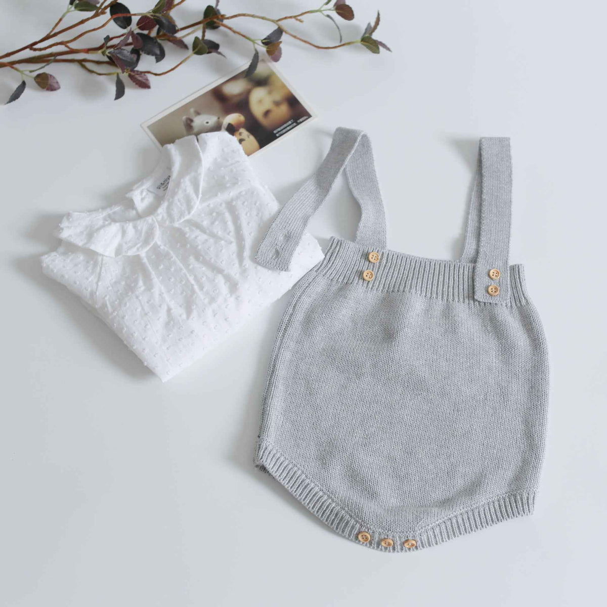 Baby Clothing Cotton And Wool String Halter Onesie