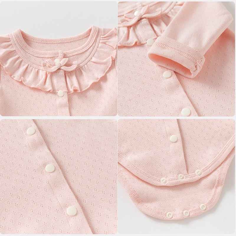 Baby Romper Sweet Jacquard Pure Cotton Crawling Suit Princess-style Clothing