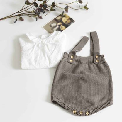 Baby Clothing Cotton And Wool String Halter Onesie