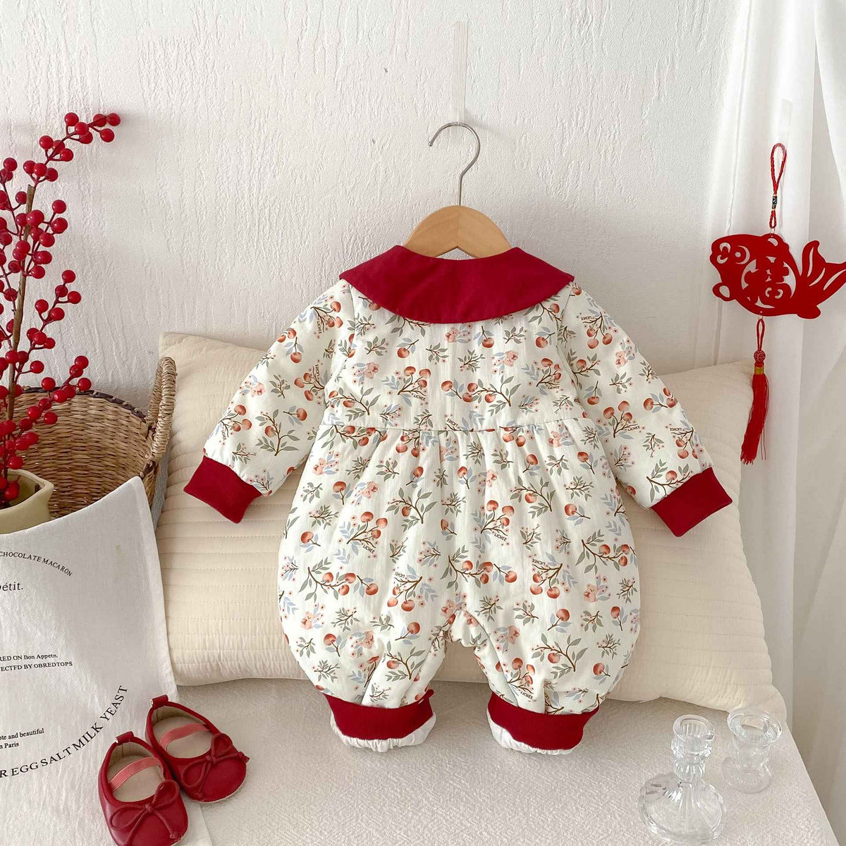 Baby Cotton-padded One-piece Bodysuit Pure Cotton Class A Winter Clothing Warm And Extra-thick