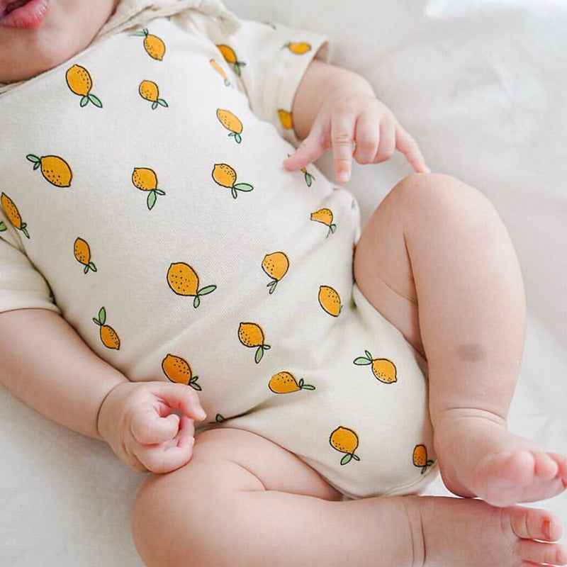 Children's Clothing Baby Onesies Summer Short-sleeved Fashion Printing Korean Home Leisure Climbing