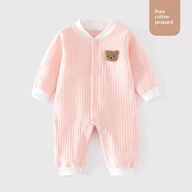 Infant Clothing Class A Pure Cotton Seamless Onesie Baby Pajamas Winter Underwear Crawling Suit